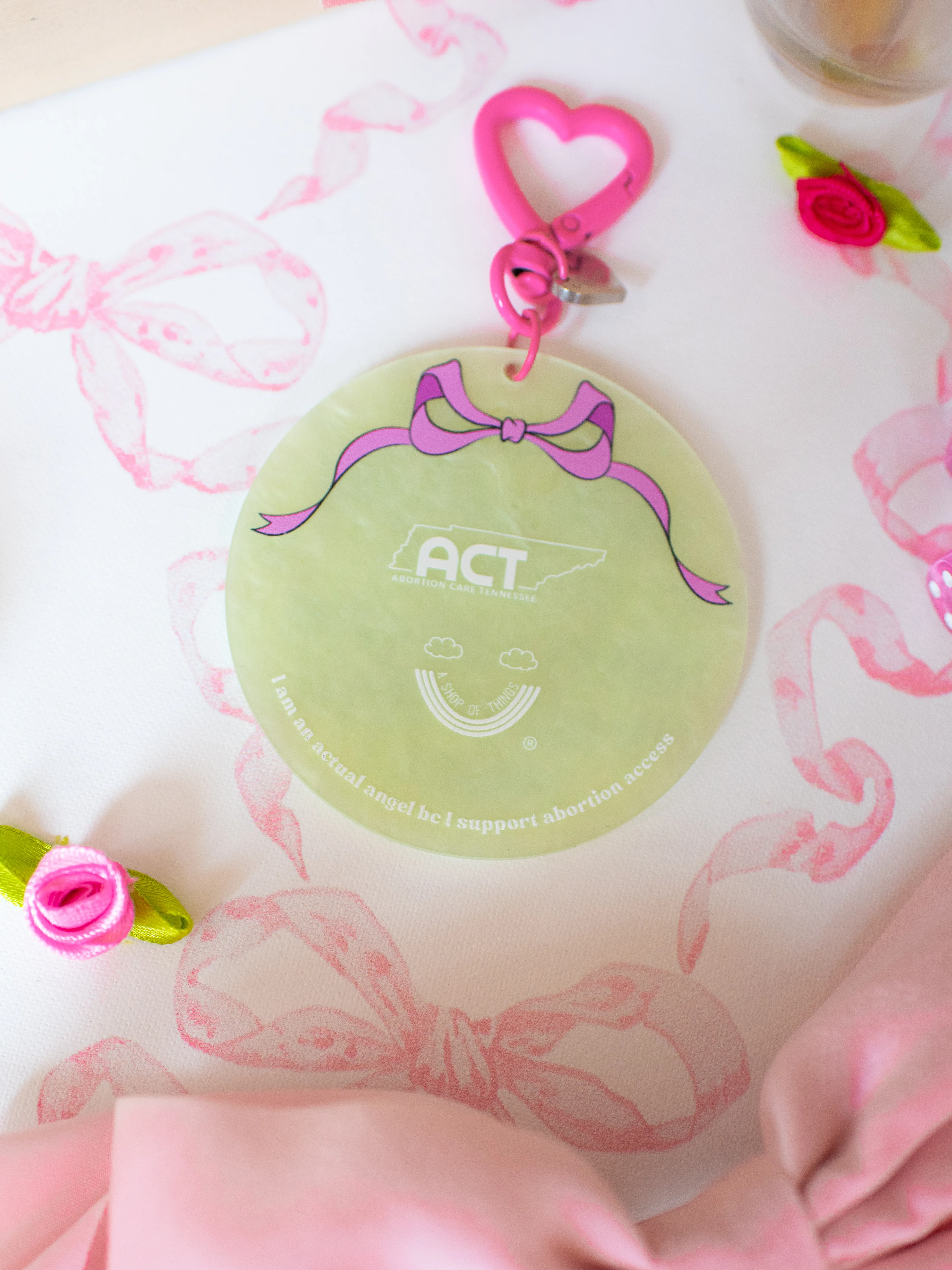 Abortion Access Bow Keychain - Image 3