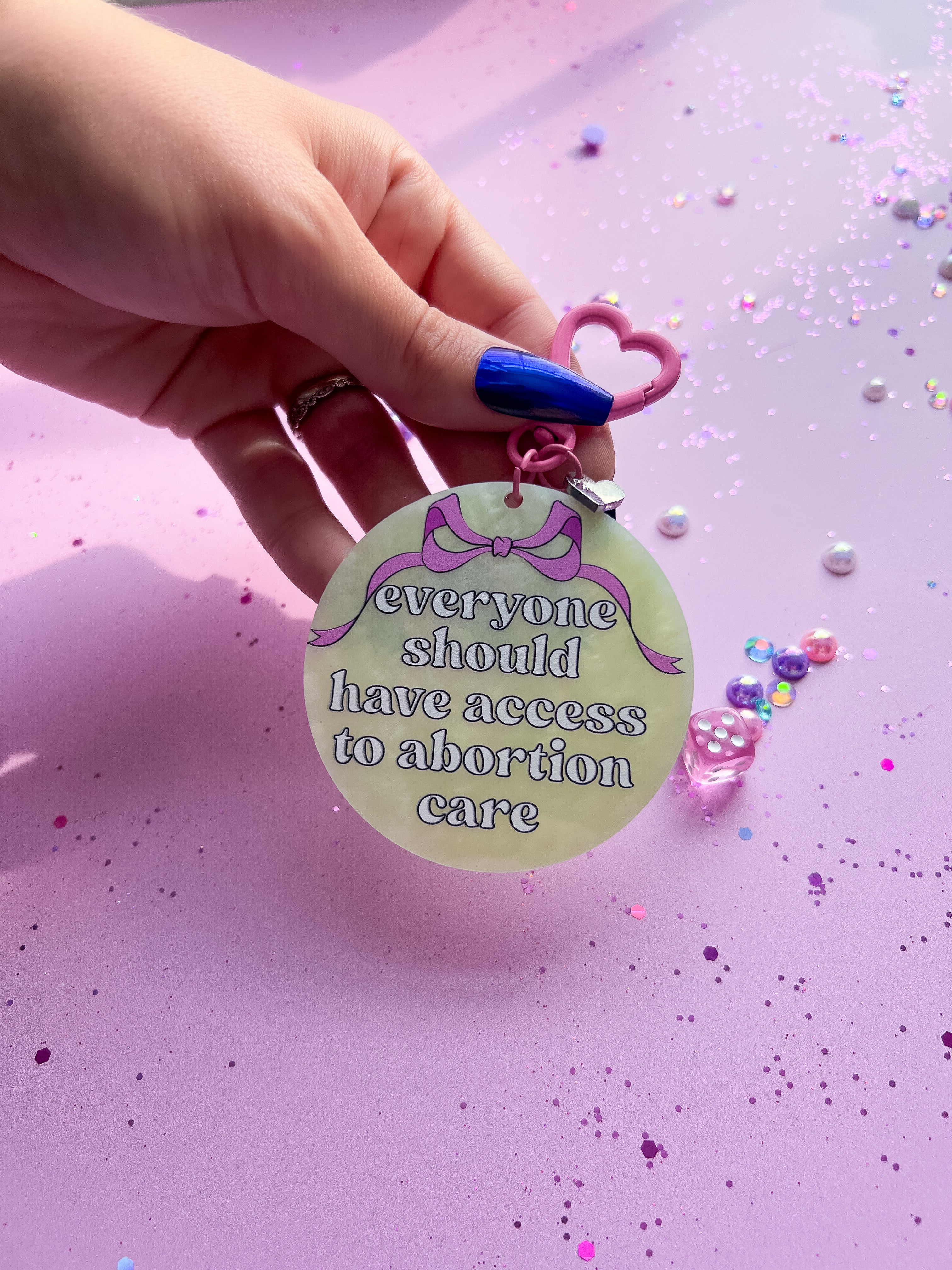 Abortion Access Bow Keychain - Image 4