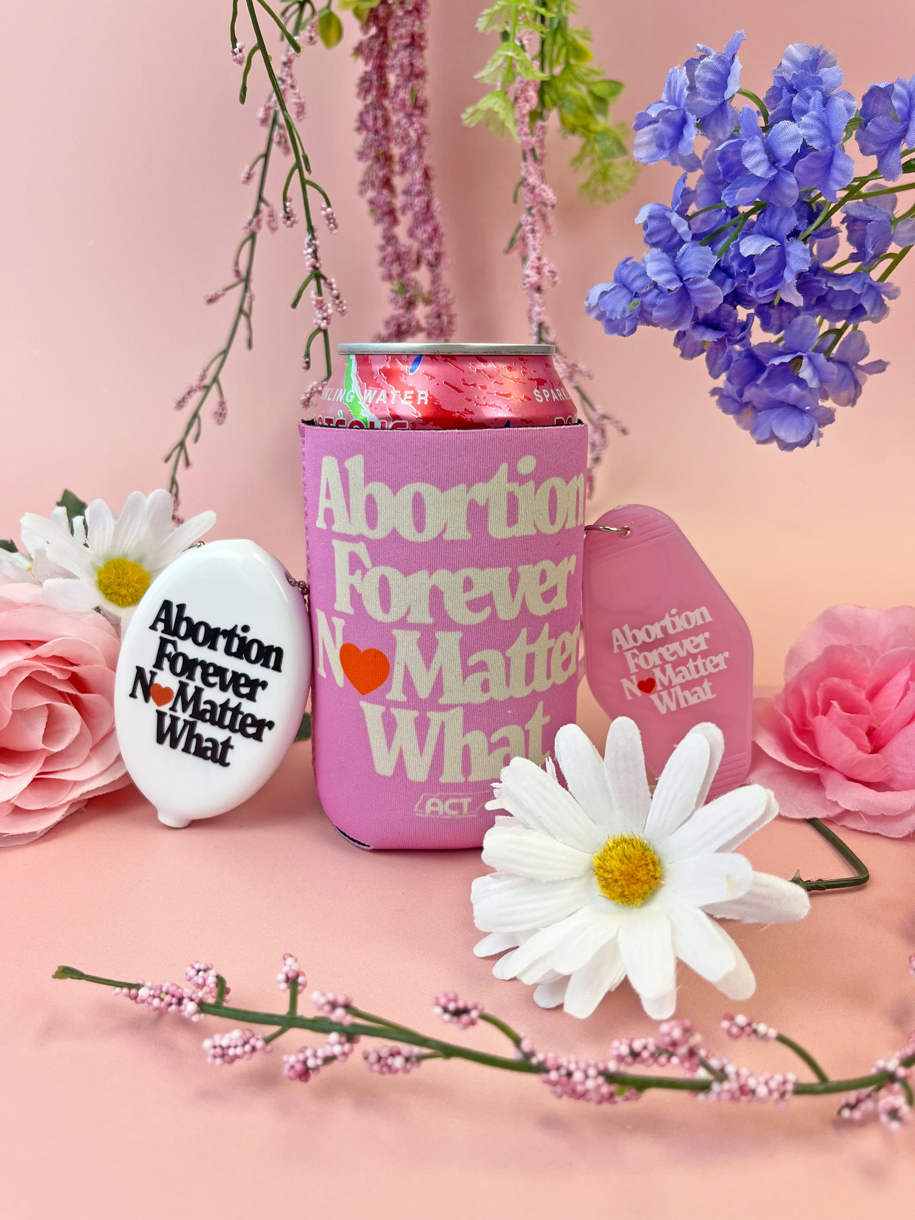 Abortion Forever Heart Coin Pouch Keychain - Image 5