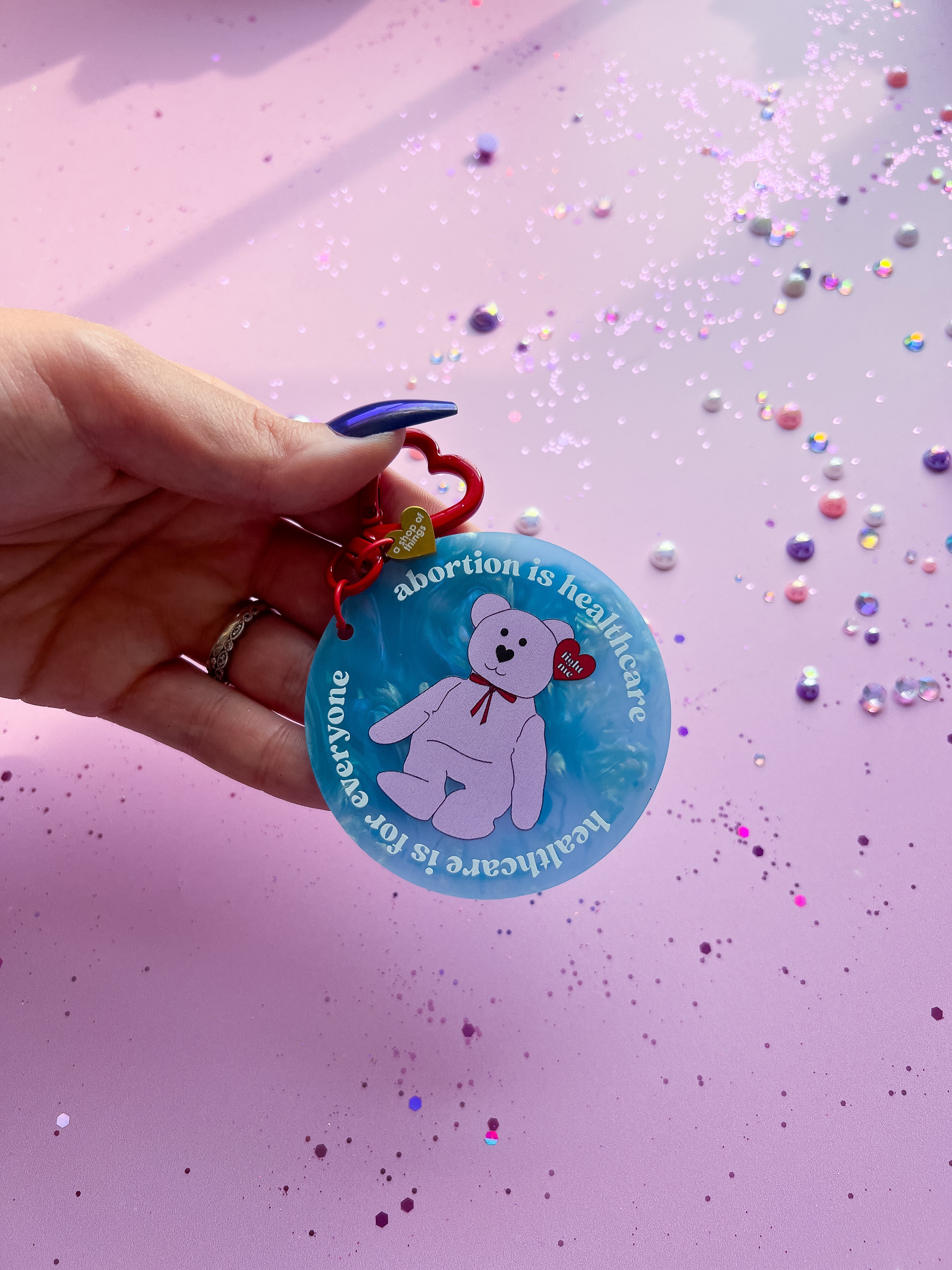 Abortion is Healthcare Keychain - Image 4