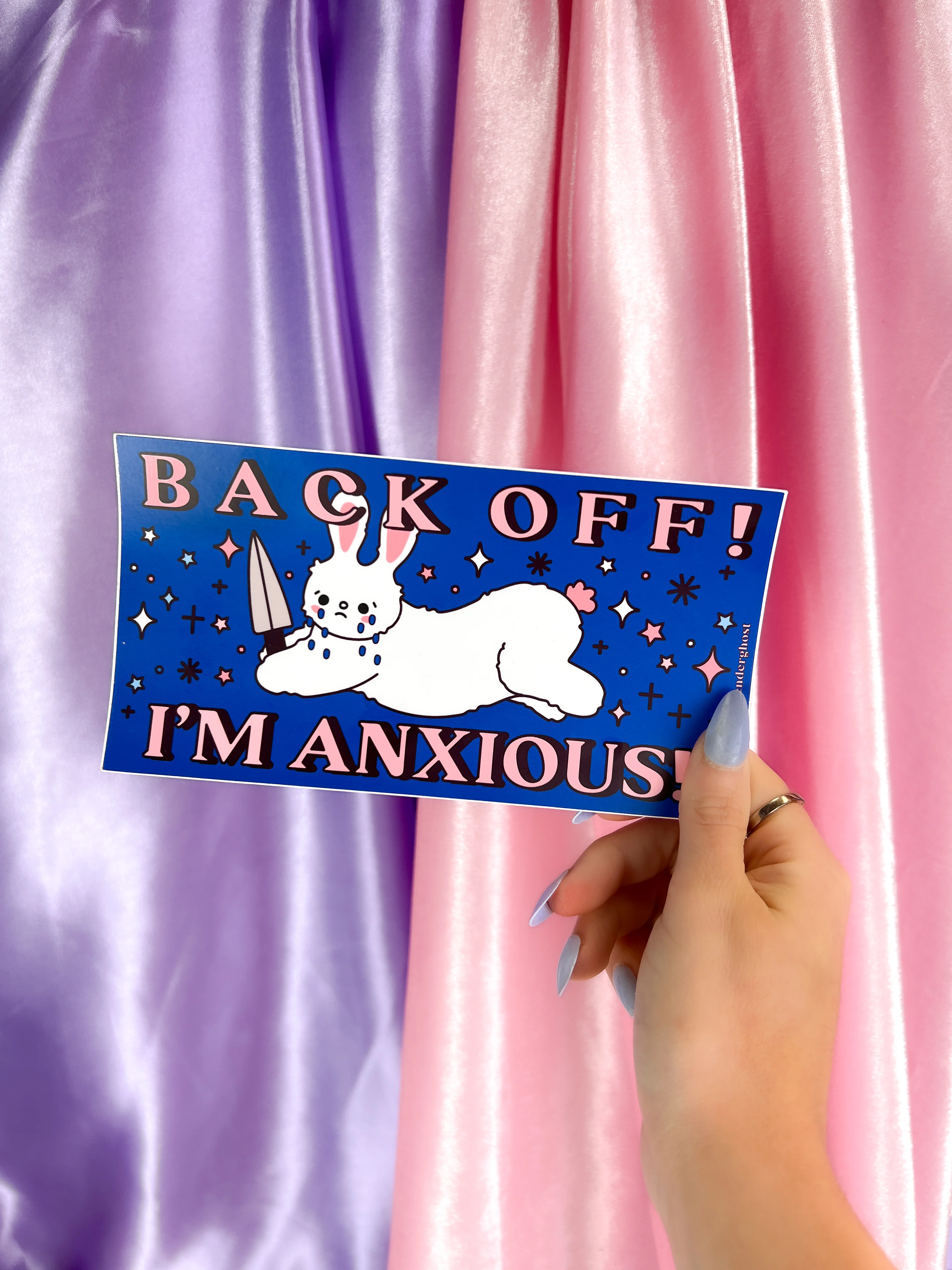 Back Off! I'm Anxious! Bumper Sticker - Image 3