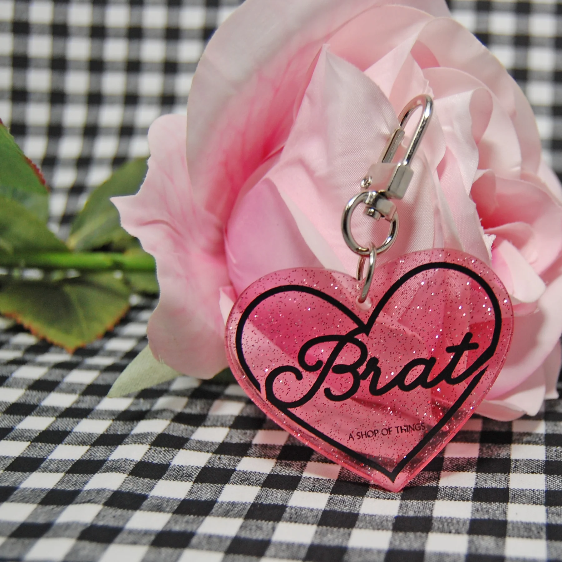 Brat Keychain- Pink - Image 4