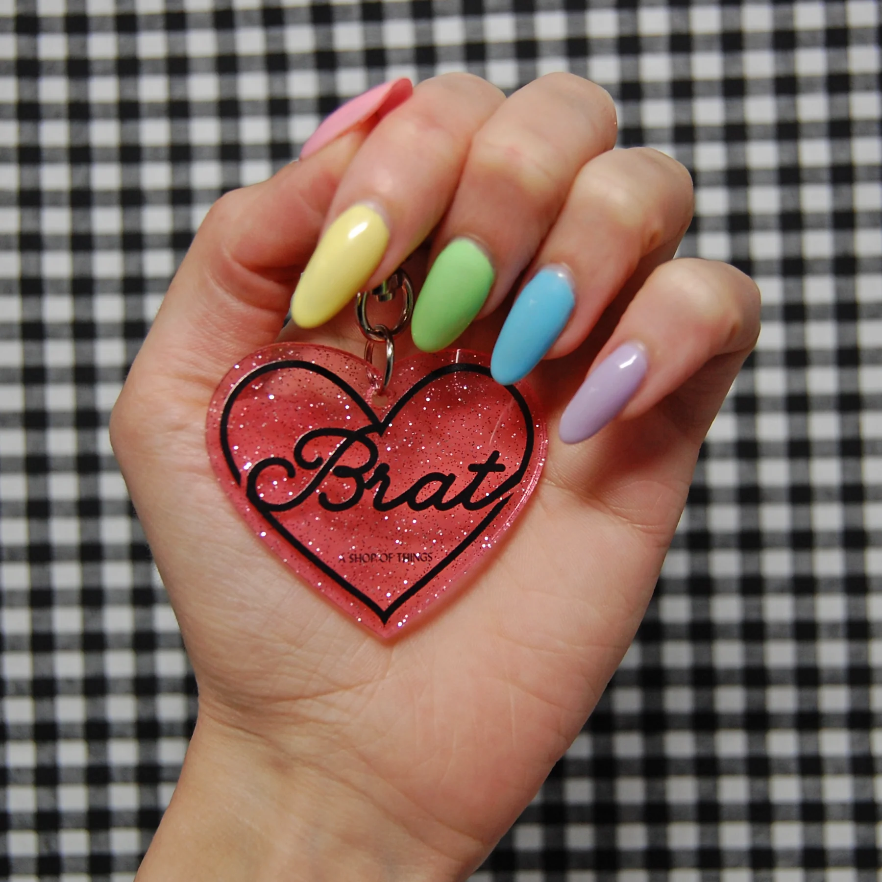 Brat Keychain- Pink - Image 6