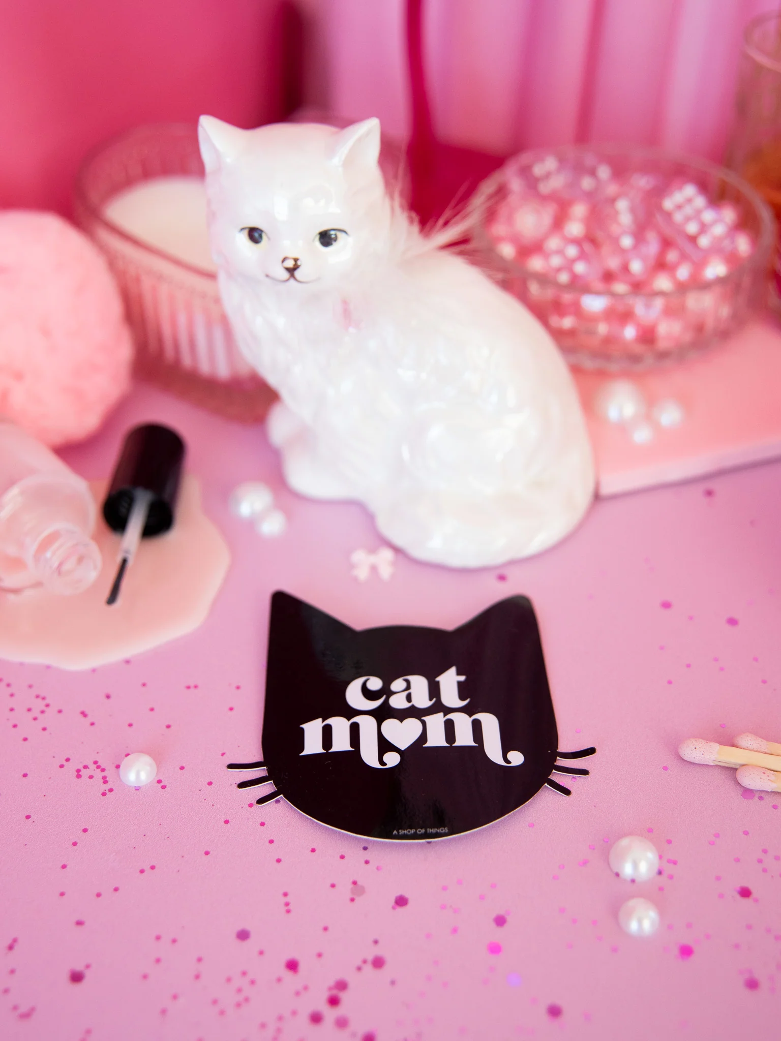 Cat Mom Sticker - Image 3