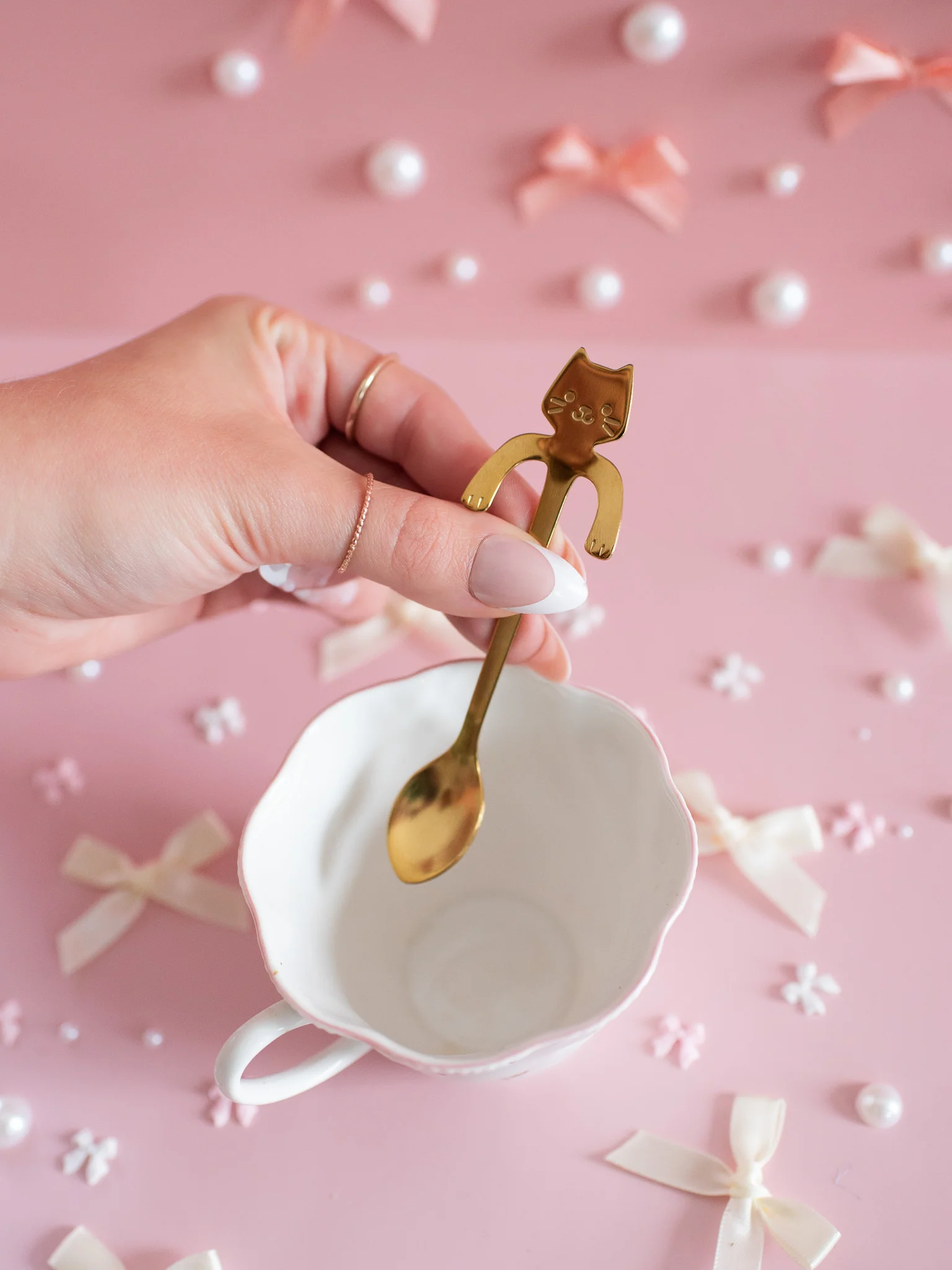 Cat Teaspoon - Gold - Image 6
