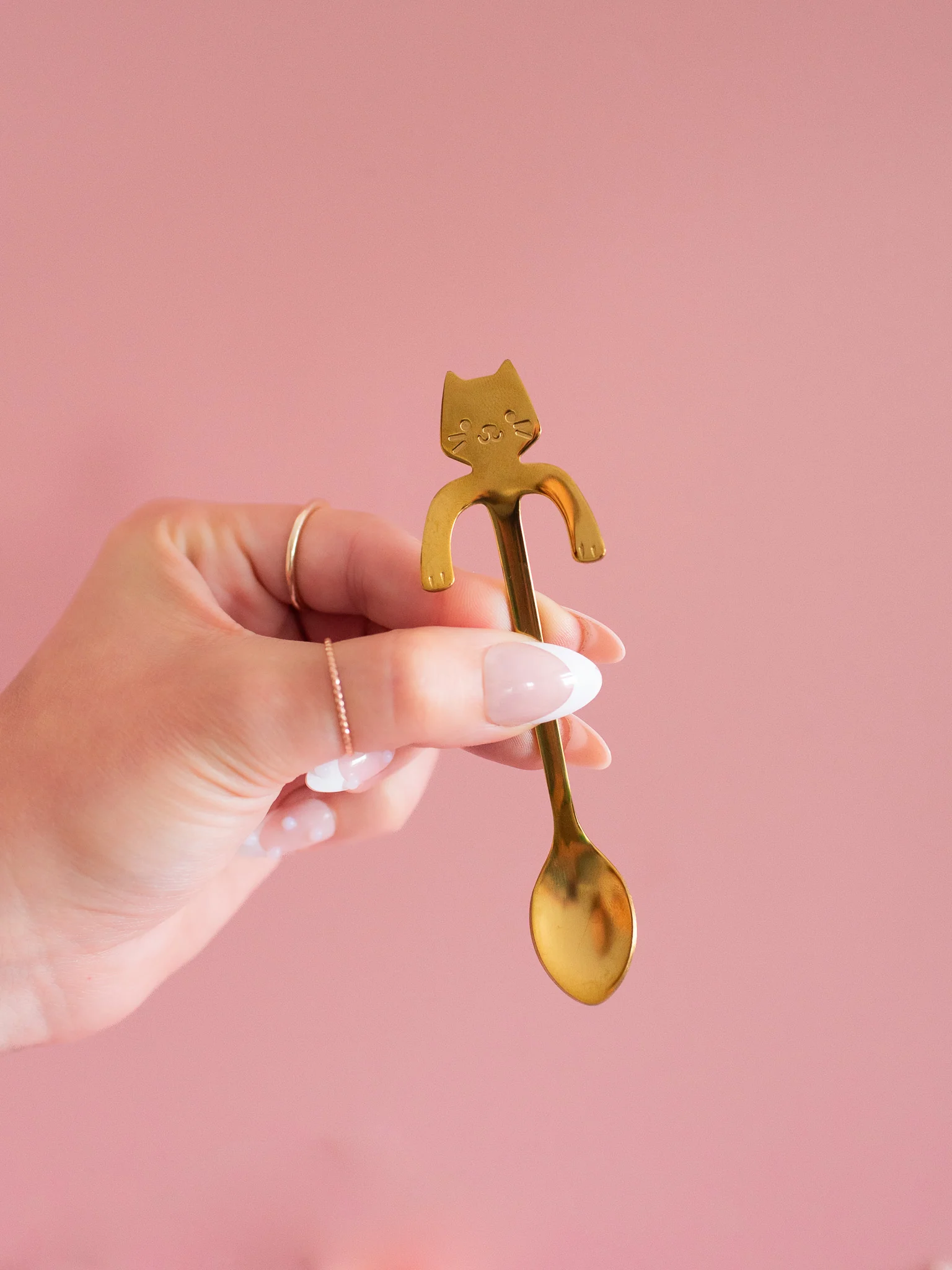 Cat Teaspoon - Gold - Image 7