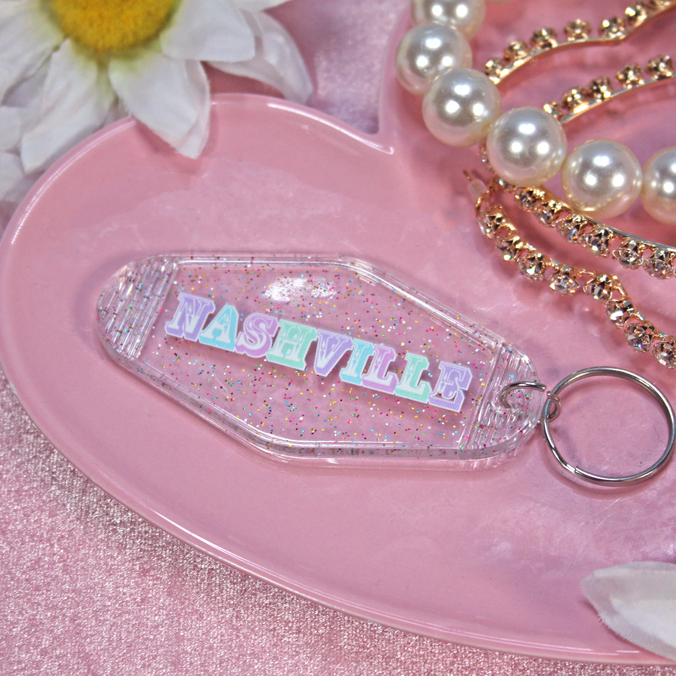 Glittery Nashville Keychain - Image 5