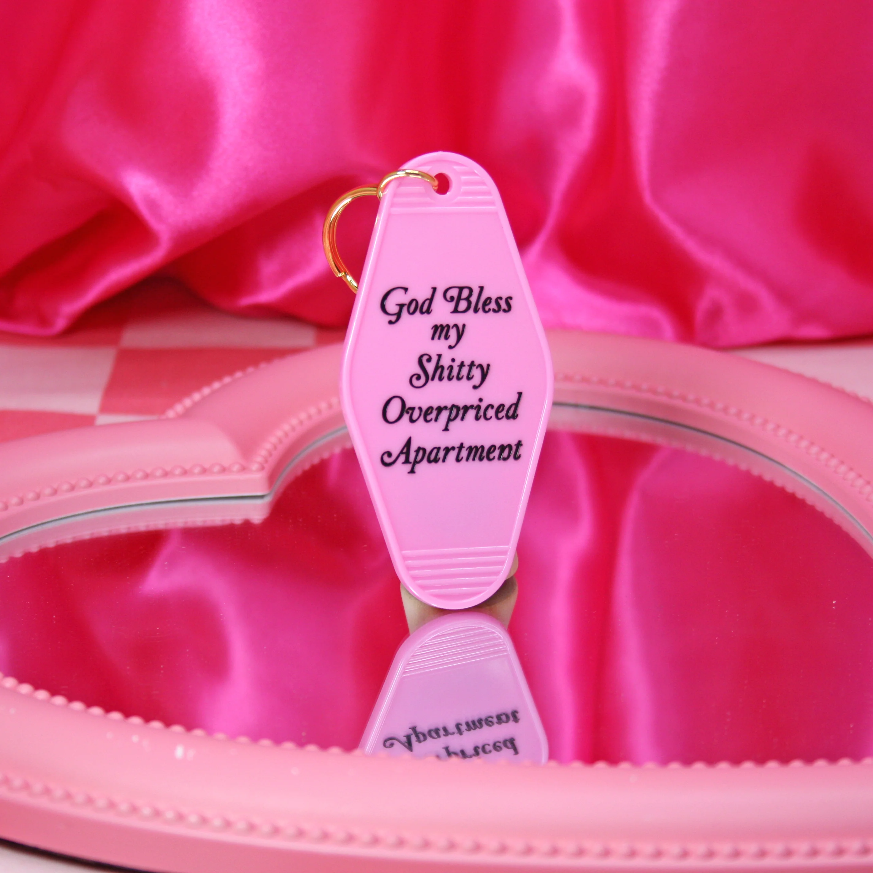 God Bless my Shitty Apartment keychain - Image 3