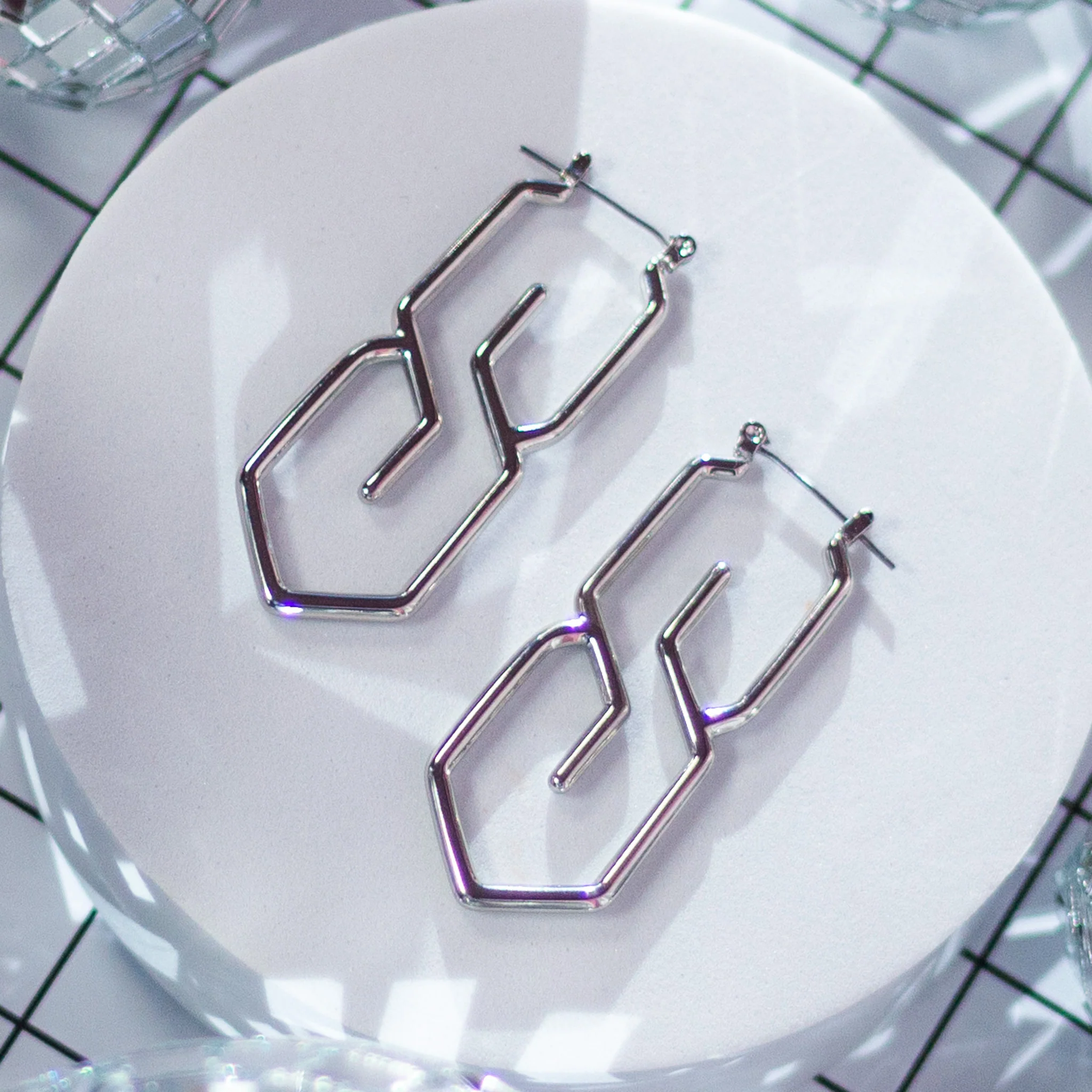 S Earrings- Silver - Image 4