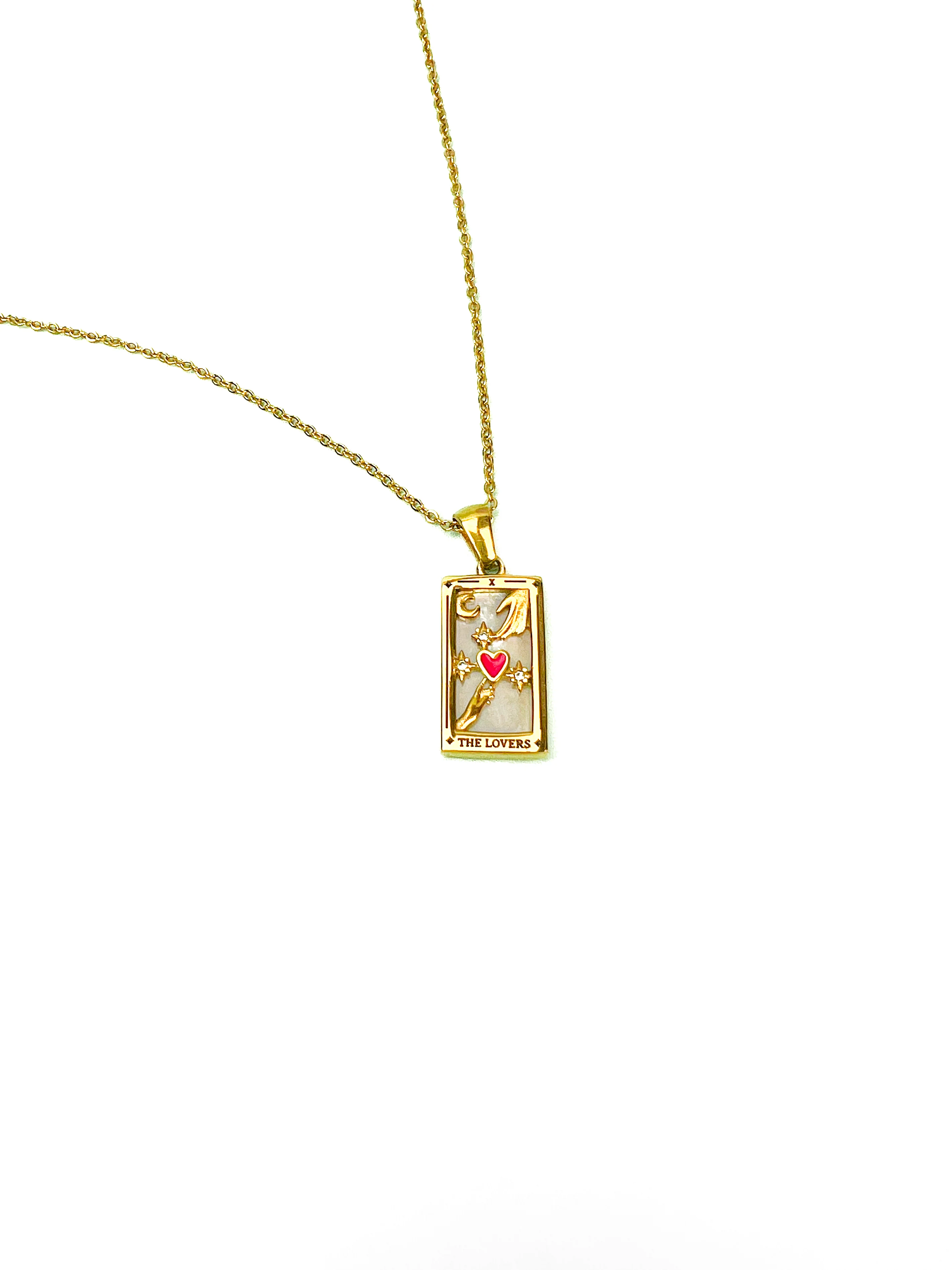 Tarot Card Necklace- The Lovers - Image 4