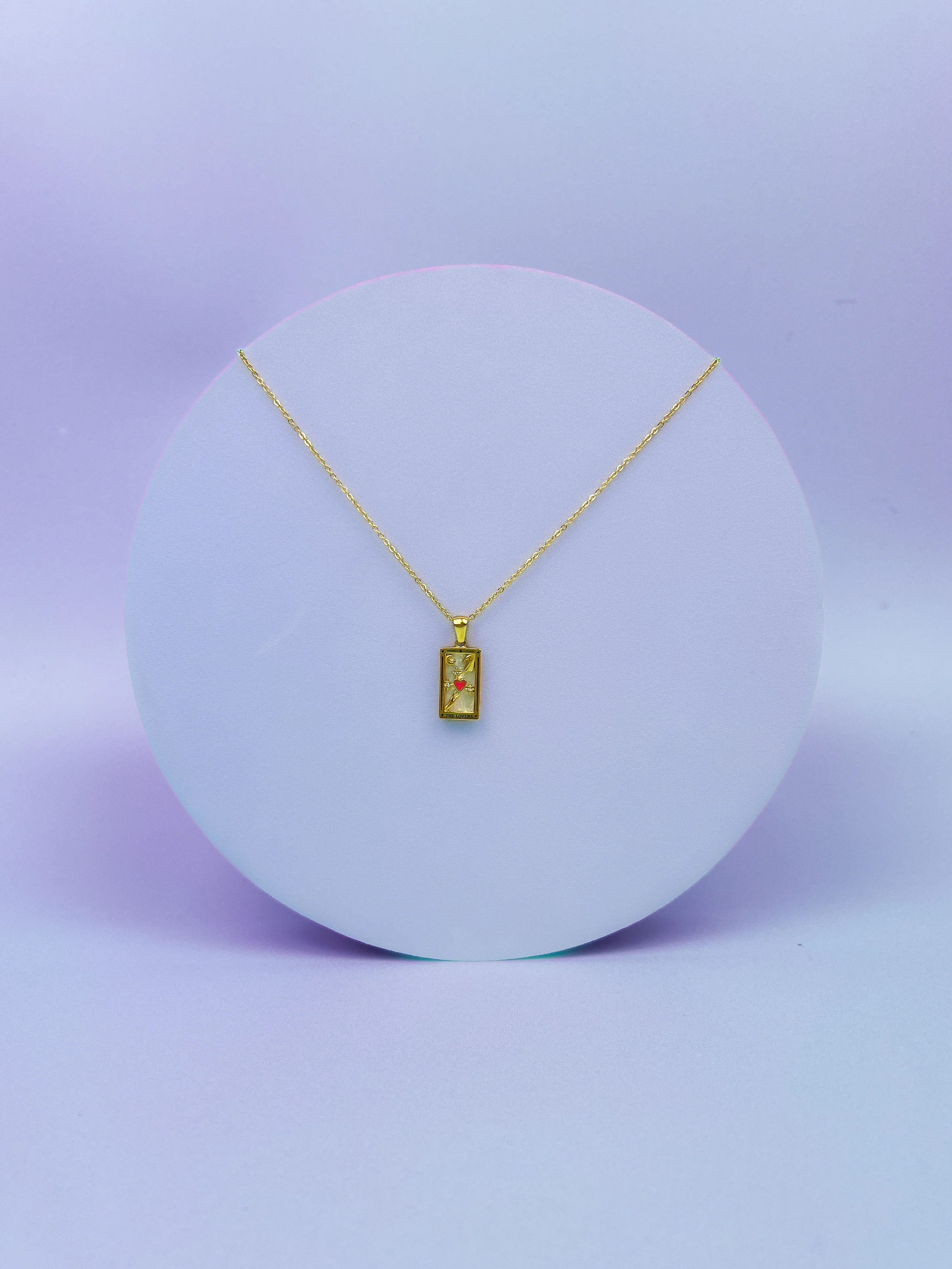 Tarot Card Necklace- The Lovers - Image 5