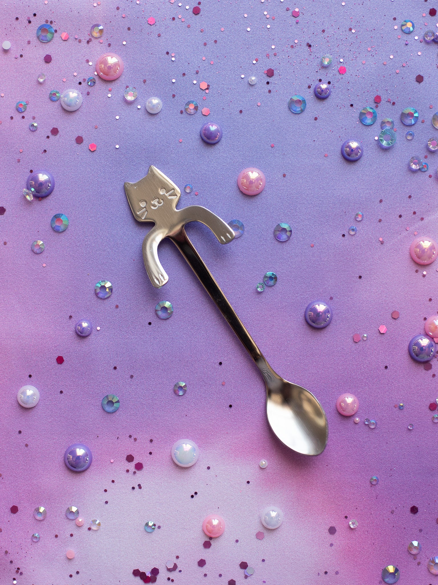 Cat Teaspoon- Silver - Image 3