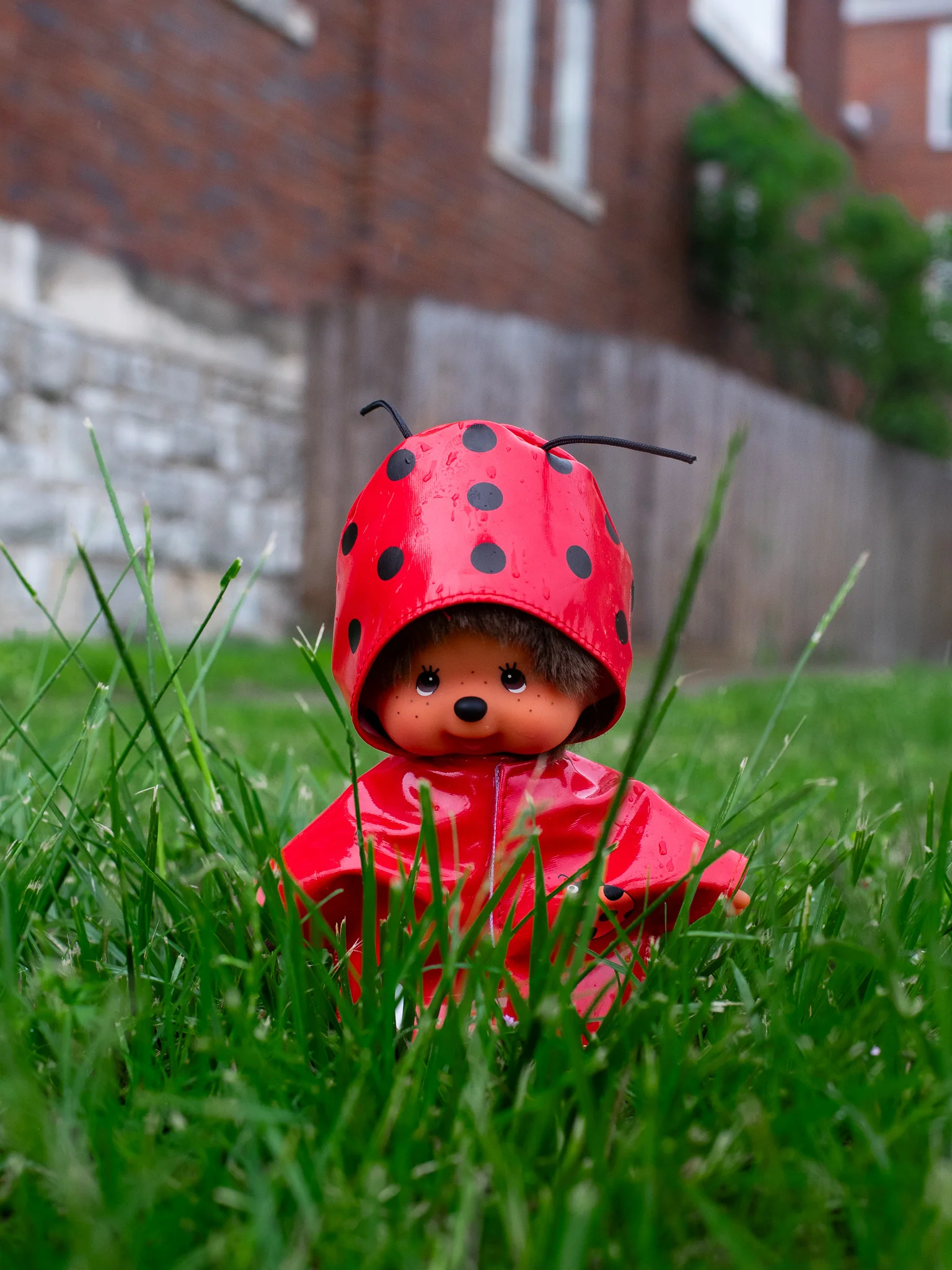Ladybug Raincoat Monchhichi - Image 4
