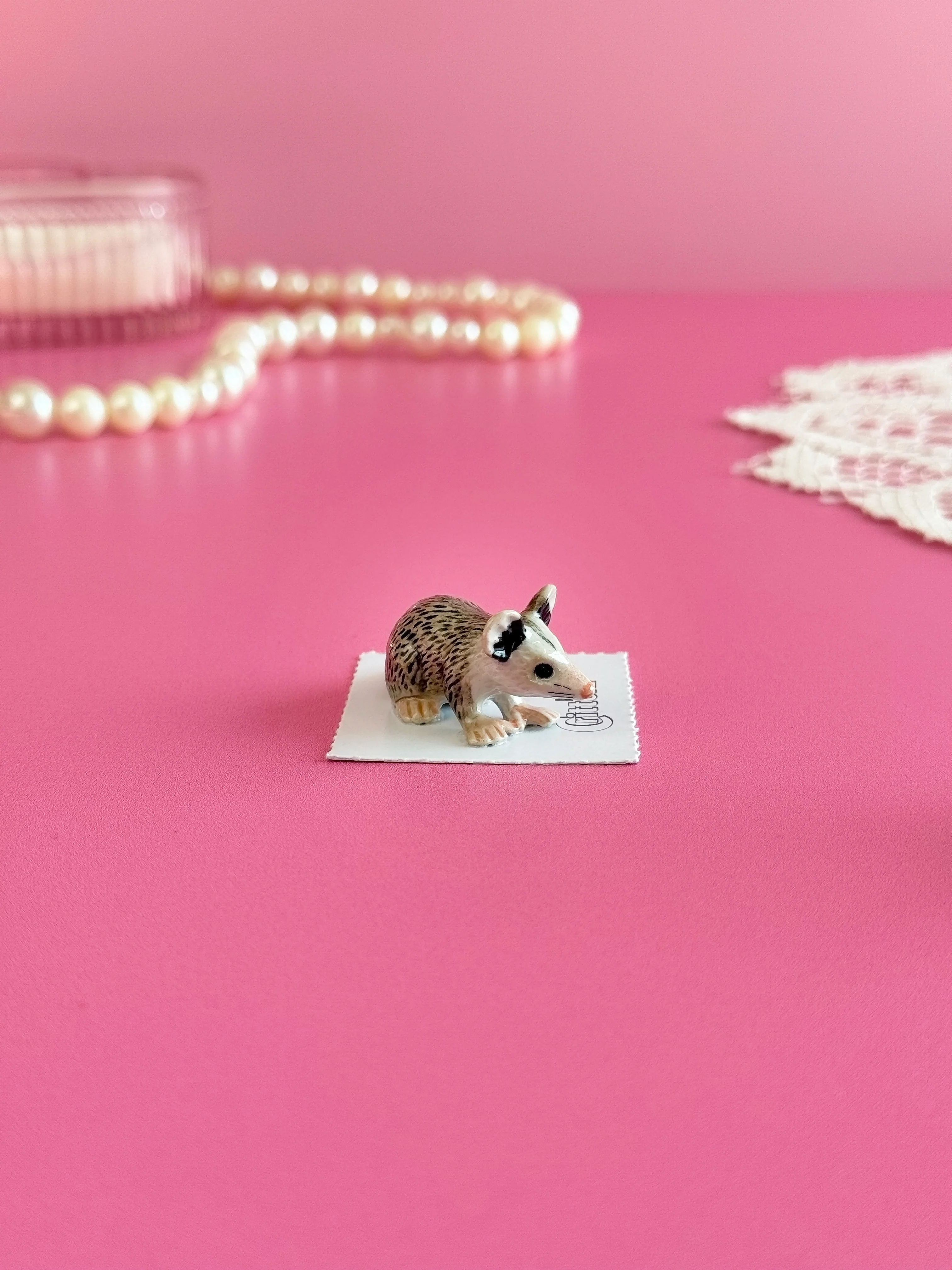 Opossum Mini Porcelain Figurine - Image 4