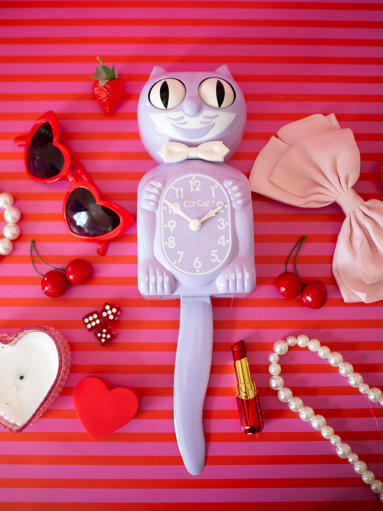 Pastel Lilac Kit-Cat Klock - Image 3