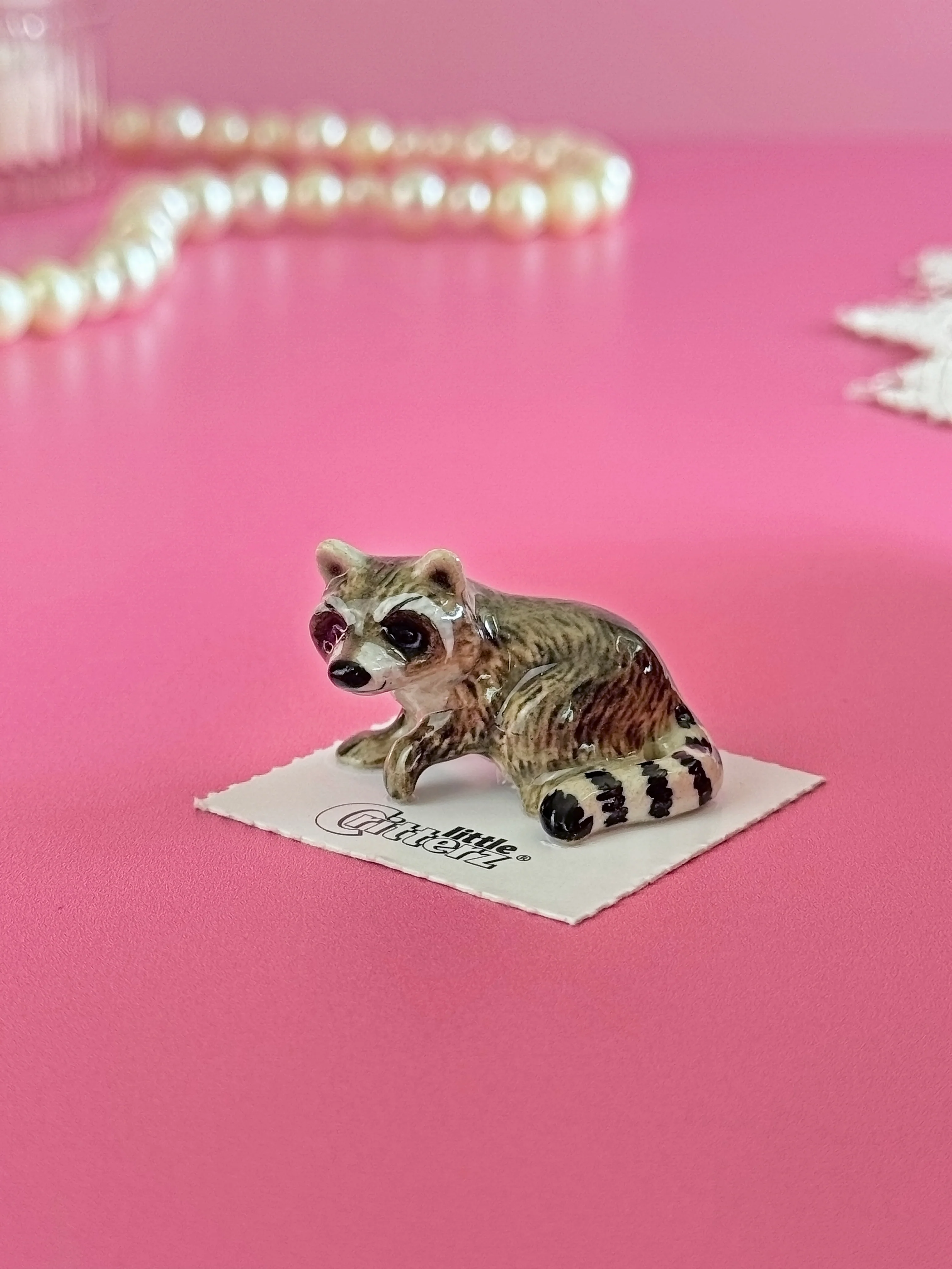 Raccoon Mini Porcelain Figurine - Image 4